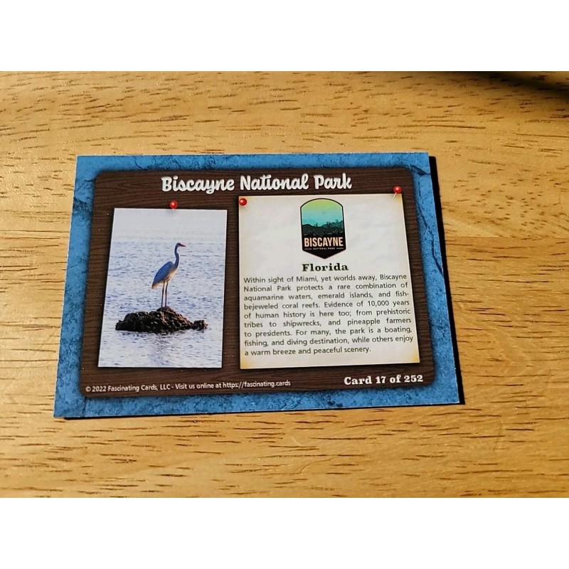 2022 Fascinating Cards U.S. National Parks #18 Biscayne Florida
