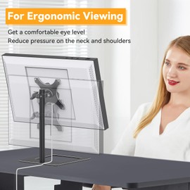 Laivli Tilt Stand for Echo Show 15, Easy to Adjust The Height with Thumb Screw, Aluminum Mount for Echo Show 15 Swivel and Tilt (Black)