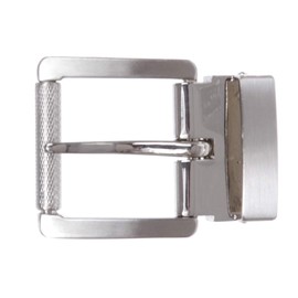1 1/2" (37.5 mm) Nickel Free Roller Square Clamp Belt Buckle, Satin Silver
