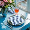 FYSUIMU 50Pcs Navy Blue and White Stripe Paper Napkins Striped