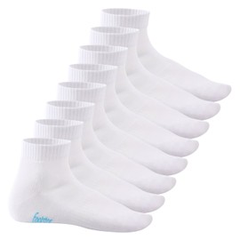 8 pairs of Sneak-iT! Short Socks With Terry Cloth Sole for Men and Women - 47-50
