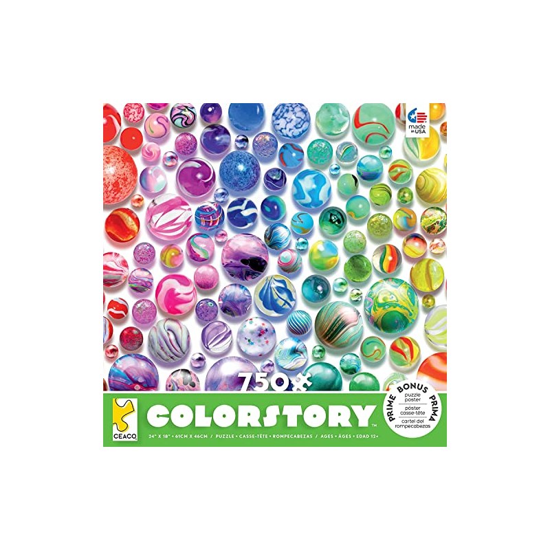 Rainbow Marbles 750 Piece Puzzle