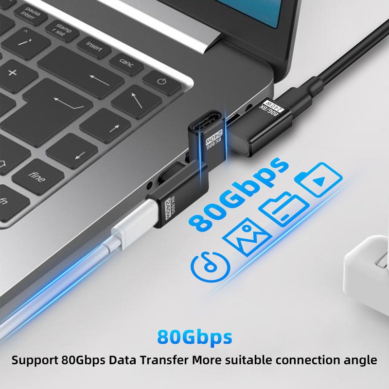 Puiseno USB-C Adapter, Supports Thunderbolt 5, 240 W, 80 Gbps,