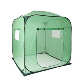 Upgraded Pop-Up Plant Greenhouse, Portable for with Roll-up Zipper Entry Doors and Windows Green House, Outside Durable PE Cover Green House with Ground Pegs & Ropes for Stability