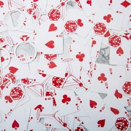 200pcs Lucky In Love Bachelorette Confetti, Vegas Bachelorette Party Decorations, Las Vegas Shower Confetti,Casino Party Decor, Poker Dice Theme