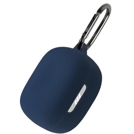 Geiomoo Silicone Case for JBL Tune Buds, Protective Cover with Carabiner (Navy Blue)