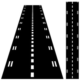 Remagr Racetrack Floor Running Black Racer Party Decoration Mat Road Table Runner Long Racetrack Tablecloth Drag for Party(32 ft X 2 ft)