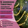 Bead Garland Luxury Christmas Tree Decoration SNOWFLAKE White,Rose Gold,Pearl (8m