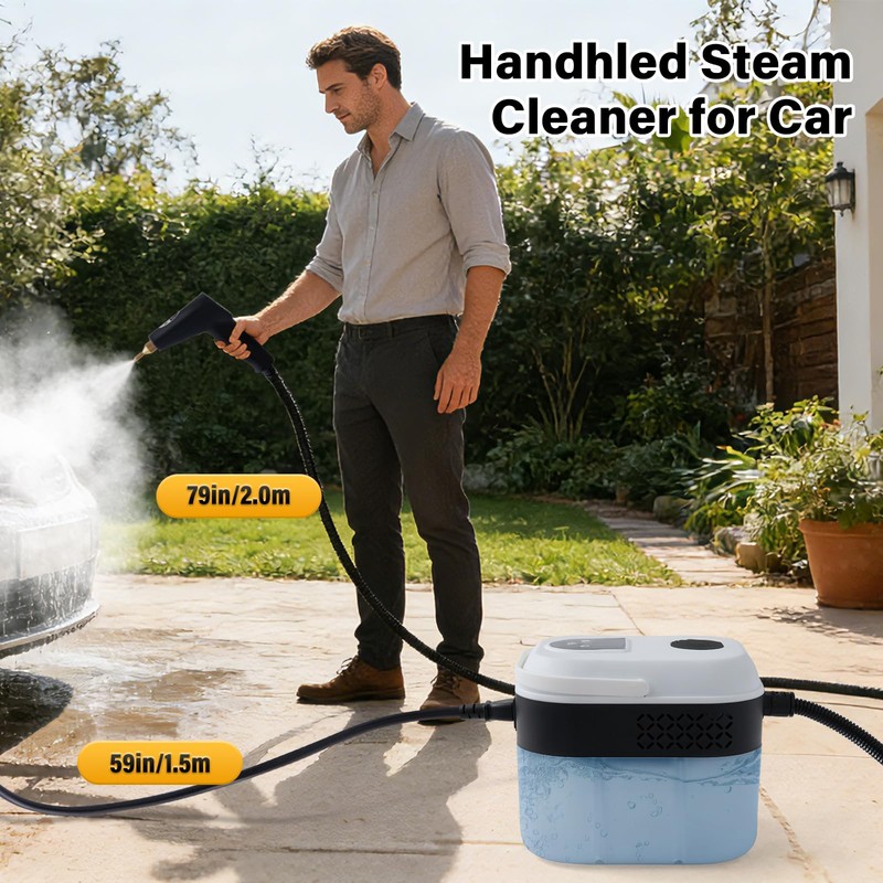 Lamberia Steam Cleaner with 16pcs Accessories, 2500W 1700ml 1.8 Quarts