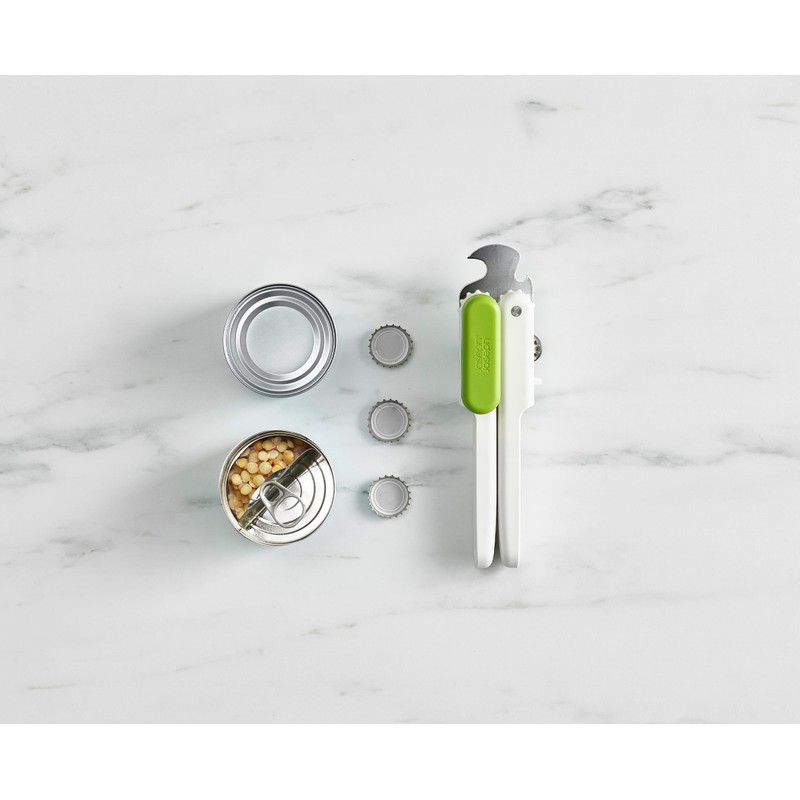 Joseph Joseph Duo 3-in-1 Can Opener, White/Green