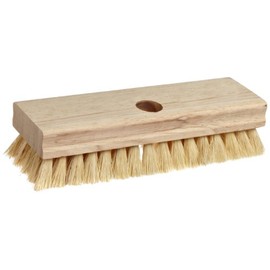 Weiler 73111 8-1/4" X 2-3/4" Block Size, White Tampico Fill, Hardwood Block, Masonry And Applicator Acid Scrub Brush With Tapered Handle