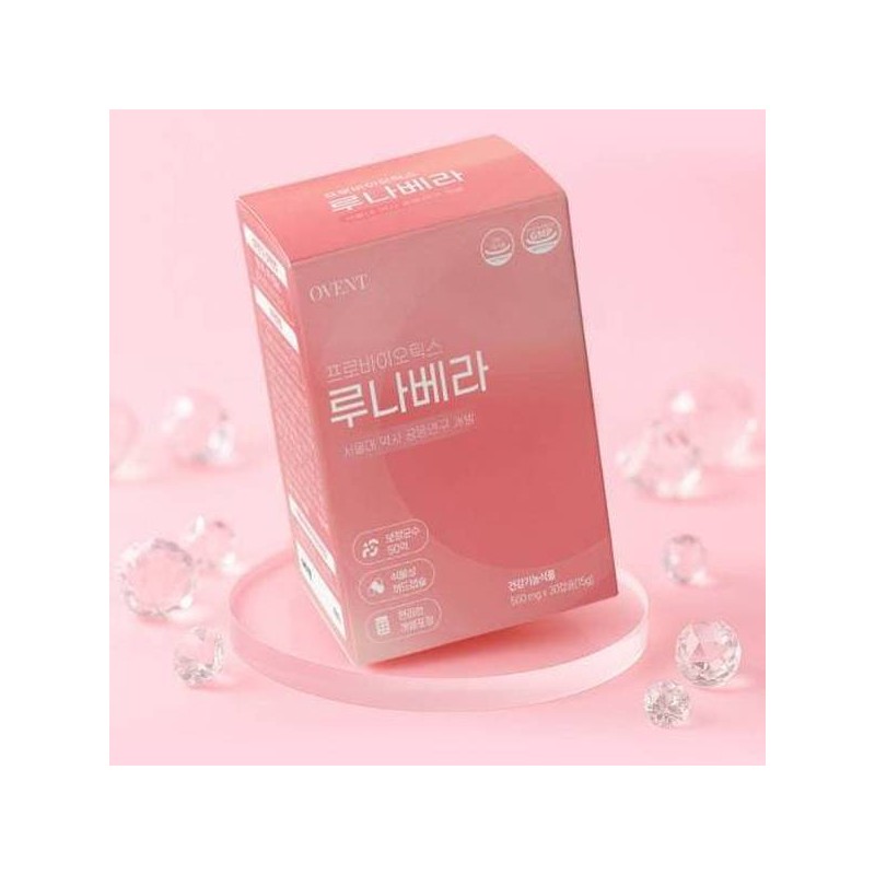 (오벤트)루나베라 질유래유산균 50억CFU (500mg30캡슐3박스) 3개월분 프로바이오틱스 (Ovent) Luna Vera Vaginal