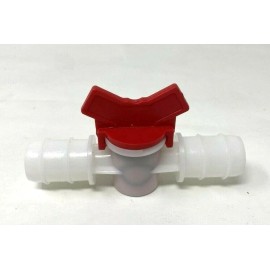 Generic PVC Red Ball Valve T-Handle Water Shut-Off 0.65" Solvent Connections Plastic