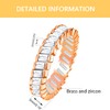 Uloveido Rose Gold Plated Eternity Band Baguette Cz Ring -