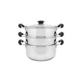 CONCORD 10" Stainless Steel 3 Tier Steamer Cookware