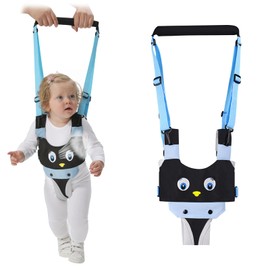 IULONEE IULONEE Baby Walking Harness Breathable Handheld Kids Toddler Helper Assistant Adjustable Infant Walker Help Baby Walk Stand Up Child Learning Belt for 8-24 Month Old Babies Activity (Blue)
