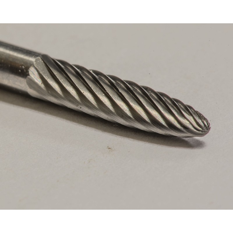 SF-42 Single Cut Solid Carbide Burr Die Grinder Bit 1/8"