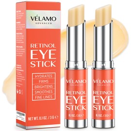 VELAMO ADVANCED Barra De Retinol Para Ojos Crema Para El Contorno De Ojos Con Retinol Para Ojeras Y Bolsas Con 1 De Bakuchiol - Bálsamo En Barra...   
