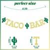 Taco Bar Banner - Mexican Fiesta Party Banner with Cactus,
