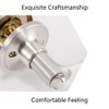Door Latch with 3 Keys, Stainless Steel Door Lock Knob