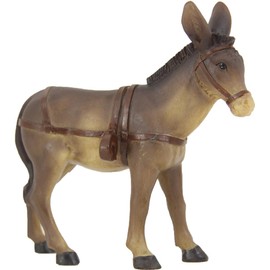 FADEDA Donkey for carts, height: 8 cm, hand-painted, detailed nativity figures, Christmas table decoration, nativity accessories
