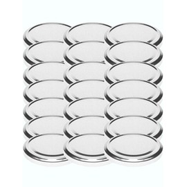 48 Twist-Off Lid Closures Replacement Lid for Jars Preserving Jars To 66 Suitable for 70/125/167 ml (Silver)