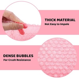 Dasen Bubble Cushioning Wrap Rolls for Packing Moving, 12 Inch x 72 Feet Total Perforated Every 12" Easy Tear Durable Air Bubble Roll for Shipping Packaging Materials Supplies(red)