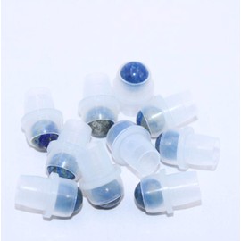 Furnido 10 Pack Natural Crystal Stones Roller Balls For Essential Oils,Use of Standard 5ml 10ml Replacement Roller Balls,Essential Oil Roller Bottles Polished Gemstone With Plastic Insert,Lapis Lazuli