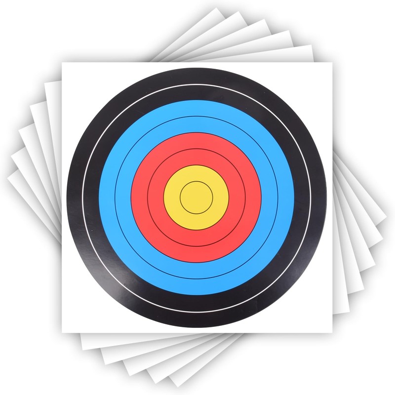 20 Sheets Bullseye Archery Target,Standard Archery Shooting Targets Paper 10