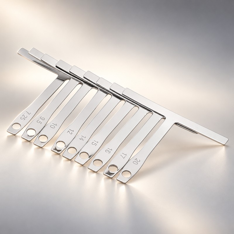 9-Piece Understring Radius Gauge Set for Guitar Setup
