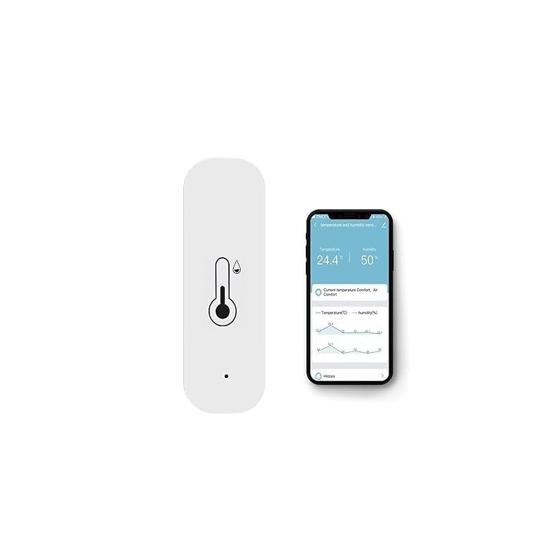 Wi-Fi Smart Thermometer Hygrometer, Digital Mini Indoor Temperature and Humidity