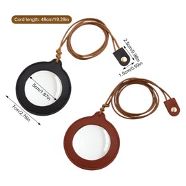 Marjoramy 3X Lupe mit Leder,Lanyard Lupe,Hals Lupe,tragbare Lupe,LupeLese Lupe,Landkarten,Halskette Anhänger Kette Braun und Schwarz-Taschenlupe,für Bücher Zeitung Lesen,Münzen,Basteln
