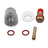 6 Pcs TIG Torch Glass Cup Collet Kit 2.4MM Glass