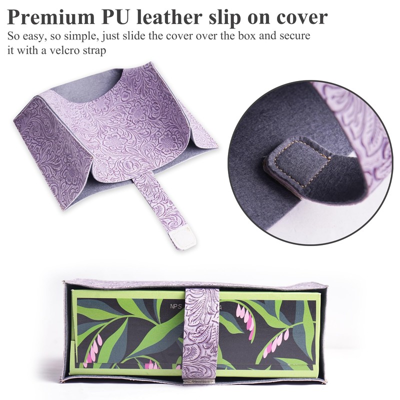 QIELIZI Hand Towels Box Cover,PU Leather Tissue Box Cover Holder