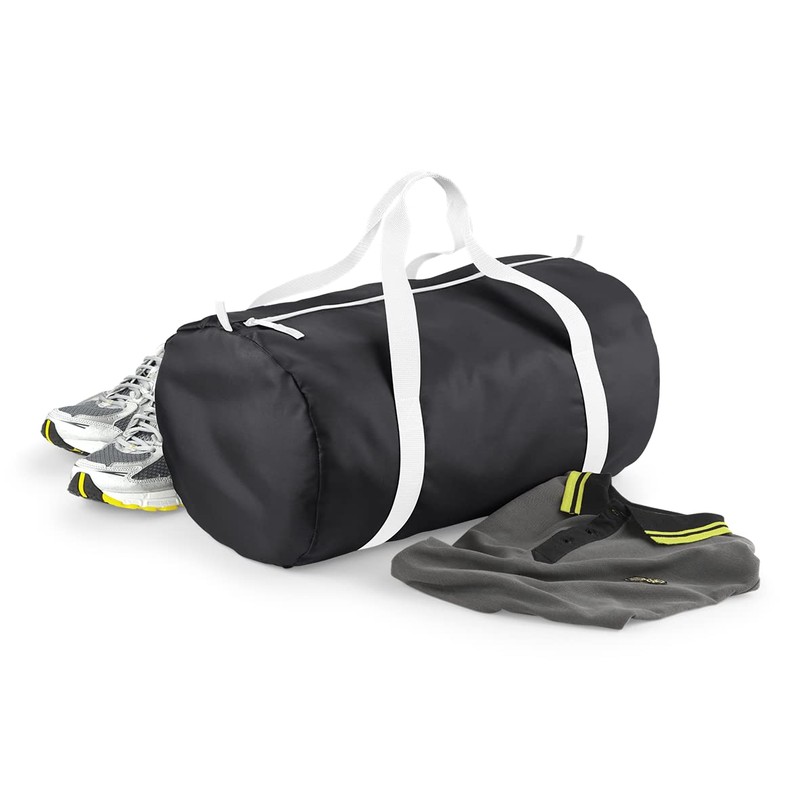 BagBase BG150 Packaway Barrel Bag - Black/White
