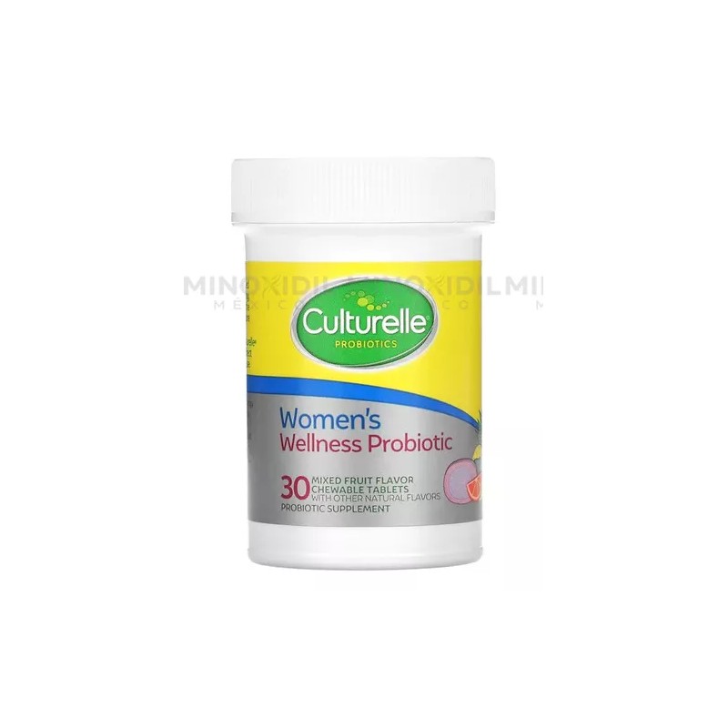 Culturelle Probióticos Para Mujeres 120 Mg 30 Tabletas Sabor Frutas