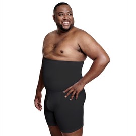 QORE LOGIQ Tummy Control Shapewear Compression Shorts, Waist Compression, Mens Shapewear Tummy Control, Girdles for Belly Fat & Shapewear for Men Black