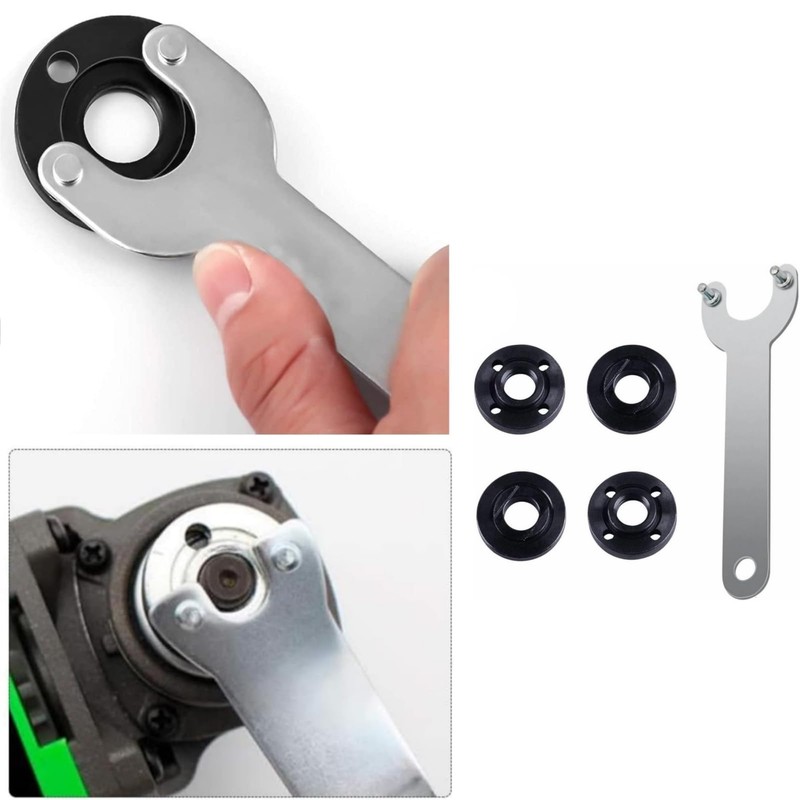 (1+3+3pk) 193465-4 Grinder Flange Angle Wrench Spanner Metal Lock Nut