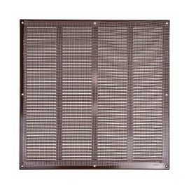 Vent Systems Brown 16'' x 16'' Inch Air Vent Cover Metal Air Return Grill with Built in Pest Guard Screen HVAC Vent Cover for Home Improvement Vent Duct Cover 400x400 mm