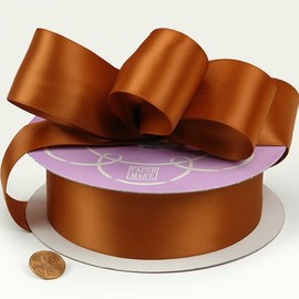Copper Double Face Satin Ribbon, 1-1/2" X 50Yd