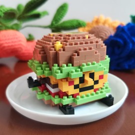 Food Building Blocks Set Toys Mini Building Blocks Fast Food Building Bricks Toy Micro Block Building Set Gift for Kids and Adults-312 PCS(Hamburg)