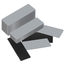 PATIKIL Dry Erase Magnetic Labels, 60 Pcs Magnets Labels Stickers Name Tags for Locker Toolbox Shelving Refrigerator Whiteboard Classroom Office, Gray, 3"x1"