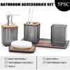 LovefulMug Bathroom Accessories Set 5 PCS, Transparent Gray Bathroom Accessories