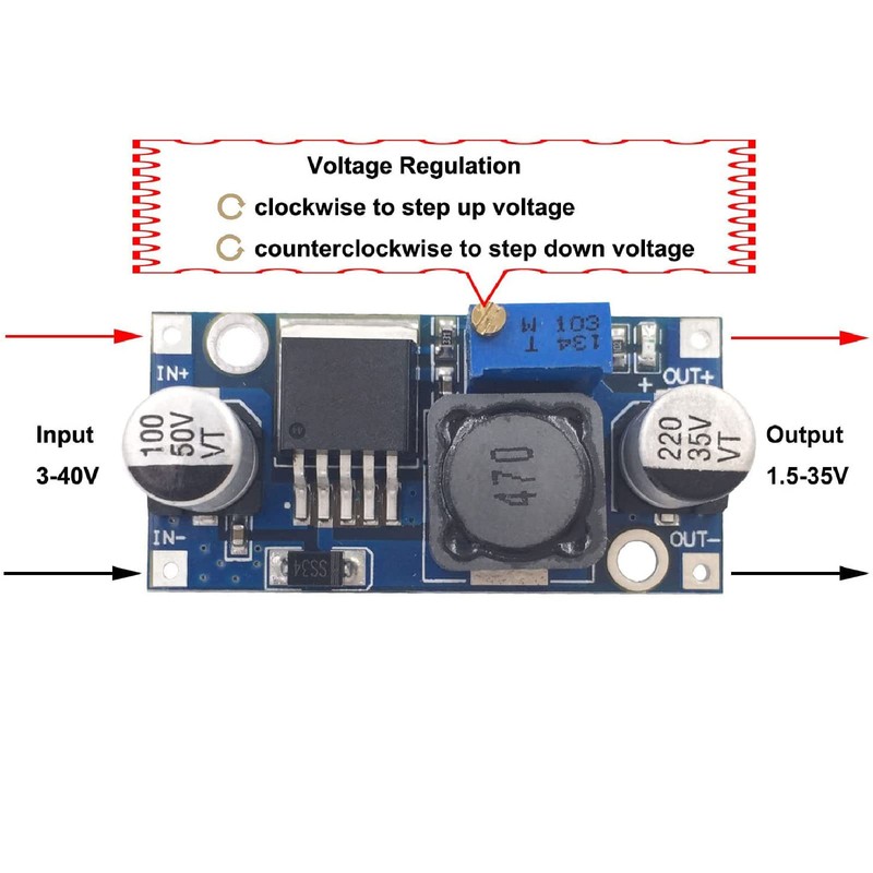 Valefod 10 Pack LM2596 DC to DC High Efficiency Voltage