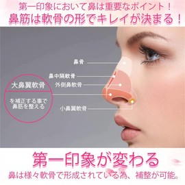 Nose Clip, Small Nose Clip, Suitable for Nasal Muscles, High Nose, Slimming, Small Noses, Transparent and Soft Silica Gel Titanium Arms, 30 Minutes a Day, Adjustable, Unisex, Easy Nose Life at Home