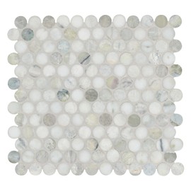 MSI Cloudland Round Pattern Polished Marble Mosaic Floor and Wall Tile for Bathroom, Kitchen Backsplash, Accent Wall Tile, and Shower Wall Tile,Sample