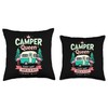 Camper Queen Classy Sassy Smart Funny Camping Girl Throw Pillow