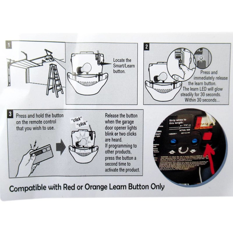 2 Replacement Garage Door Opener Remote Compatible with Chamberlain: 41A6318,