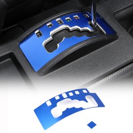 LLKUANG Car Central Control Shift Gear Panel Cover Trim for Toyota FJ Cruiser 2007-2021 Aluminum Alloy Gear Anti-Scratch Pad (Blue)