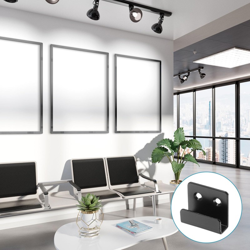 sourcing map 6Pcs Mounting Bracket, 40x35mm Stainless Steel Tile Display